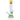 Front view of the 18-inch Mushroom Marble Water Pipe, showcasing a clear glass pipe with a swirling, marbled pattern.