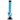Front view of the JM Plastics Magic 8 Ball Base with Carb Hole Acrylic Bong - 8 in., showing a translucent blue tube and spherical chamber with a metal bowl and black base.