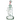 Front view of the Astor Double Perc Rig, showcasing its clear glass construction and multiple percolation chambers.