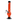 Vertical three-quarter view of the JM Plastics Grenade Base with Pull Slide Acrylic Bong - 8 in., shown in a translucent red tube with a black mouthpiece, metal bowl and black suction base on a white background