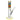 Close-up front view of the DankStop Wig Wag Straight Tube Bong showing its straight clear glass body, rainbow wig-wag pattern near the mouthpiece and downstem, and yellow-rimmed base.