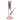 Studio-side close-up of the DankStop Wig Wag Straight Tube Bong showing its colorful wavy neck decoration and angled clear downstem.