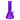 Angled close-up of a bright purple DankStop Milky Beaker Bong - 8 in., showing the beaker base, straight neck, and clear glass bowl against a white background