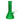 Close-up, front-angle view of the green DankStop Milky Beaker Bong - 8 in. showing its tall straight neck, beaker base, and clear glass bowl.