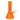 Close-up front view of the orange DankStop Milky Beaker Bong - 8 in. showing its beaker base, straight neck, and clear glass joint against a white background