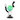 Front view of the XL Moon Bong, showcasing its rounded, green glass chamber resting on a black base.