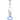 Front view of the Spiral Waterfall Glass Rig, showcasing its blue glass construction and curved design against a plain white background.