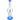 A front view of the 10" Bubble Glass Straight Tube Bong, showcasing the clear glass tube with a blue accent base.