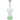 A front view of the 10" Bubble Glass Straight Tube Bong, showcasing its smooth, green glass construction against a plain white backdrop.