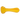 Side view of a blue DankStop Frit Glass with Rasta Line Spoon Pipe - 4.5 in., shown in yellow glass with a twisted red rasta line running along its top.
