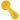 Top-down close-up of a yellow DankStop Frit Glass with Rasta Line Spoon Pipe - 4.5 in., showing the bowl and a red-and-white twisted line running down the handle.