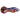 Side view of the DankStop Slime Reversal Wig Wag Spoon Pipe - 4.5 in. showing multicolored swirled glass with red, blue, white, yellow, and black bands.