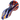 Close-up angled view of the DankStop Slime Reversal Wig Wag Spoon Pipe - 4.5 in. showing glossy swirled blue, red, white, yellow, and black wig-wag stripes and the rounded bowl.