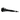 Side profile of the black Invincibowl Invincipipe showing its ribbed conical body, tapered mouthpiece, and simple logo on the rounded end.