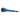 Side-profile of the blue Invincibowl Invincipipe showing its ribbed metallic body and clear mouthpiece against a white background.