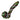 DankStop Black Rasta Candy Cane Swirl Hand Pipe - 5.5"