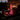 Center-lit night view of the DankStop Valentines Day Heart Glow In The Dark Beaker glowing purple with orange heart cutouts on a table.