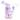 Front three-quarter view of the Pulsar Lovely Heart Glass Dab Rig Set - 6.25" / 14mm F, showing its pink-purple heart-shaped mouthpiece and clear quartz banger against a white background