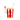 A front view of the Popcorn XL Bong, resembling a red and white striped container with a clear glass mouthpiece and water chamber.