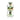 Centered studio front view of the Pulsar Fab Ball Showerhead Attachment For Puffco Peak/Pro | 4.25" showing its clear glass body with green and multicolored swirled internal elements on a white background