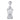 Center-frontal view of the clear 7.5" Hue - Hourglass Dab Rig Clear showing its flared base, angled midsection, and straight neck against a white background