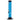 A front view of the 9-inch JM Plastics Straight Tube with Carb Hole Acrylic Water Pipe, showing its clear blue cylindrical shape.