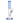 Front-facing view of the DankStop Slim Beaker with Colored Accents Bong - 10 in. showing a clear glass beaker body with a straight blue-tinted neck and matching blue rimmed base.