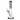 Straight-on view of a clear glass DankStop Slim Beaker with Colored Accents Bong - 10 in., showing its angled downstem, spiral percolator and amber-tinted mouthpiece against a white background.