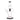 Centered front view of the DankStop Straight Tube with Perc & Handle Bong - 11 in., clear glass with a black-rimmed mouthpiece and base against a white background