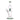 Vertical close-up of the DankStop Straight Tube with Perc & Handle Bong - 11 in., clear glass with green-rimmed mouthpiece and base against a white background