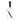 Front view of the DankStop Vase Beaker with Worked Downstem Bong - 8 in. showing a clear glass beaker body with a black straight neck and matching black downstem against a white background