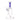 Close-up front view of the DankStop Color Tube Flared Beaker Bong - 7.5 in. showing a clear glass beaker body with a straight purple-tinted neck and angled downstem against a white background