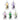 Five-color arrangement of Pulsar 8 Arm Ash Catcher - 19mm Male / Colors Vary shown front-on against a white background, each glass catcher displaying a colored inner chamber and black logo.