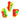 Three angled views of a red, yellow, and green swirled Pulsar Silicone Cart Rig Adapter showing its threaded cone and hexagonal mouthpiece on a white background