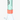 Vertical front view of the Prism Halo Mint Beaker Single Stack showing a mint green straight tube with black "Prism" logo and coral connector above a clear glass beaker base.