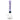 Straight-on view of the Prism Skull Beaker Single Stack showing a clear beaker base with a purple skull-patterned straight tube rising above a black branded collar.