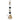 Straight-on view of the Prism Flower Power Beaker Double Stack showing colorful orange and teal floral decals on the beaker base and stacked tube sections.