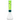 Straight-on view of the Slime Sky High Standard Beaker showing a clear glass base topped by a neon green decorated neck and teal collar against a white background