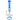 A studio shot of the 12" Sidewinder Inline Perc Glass Bong, showing its blue glass construction and vertical arrangement.