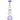 A three-quarter view of the 11" Wigwag Reversal Tree Perc Glass Bong, showing its purple accents and intricate glasswork.