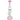 Front view of the 11" Wigwag Reversal Tree Perc Glass Bong, showing a pink and clear glass water pipe with a curved neck.