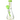 A studio shot of the 12" Chubbi Colored Lip Beaker Bong with a vibrant green lip and clear glass body.