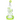 A three-quarter view of the Swiss Showerhead Perc Glass Rig, displaying the intricate glasswork and curved perc structure.