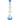 A slightly angled view of the 16" UFO Pyramid Glass Freezable Coil Beaker Bong, featuring a blue-accented glass design.