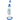 Front view of the Big Swiss Perc Straight Rig, a blue glass piece with a simple, cylindrical shape and visible perc detailing.