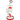 Front view of the Groovy Tree Arm Perc Rig, featuring a red accent and clear glass construction with a percolator visible inside.
