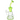 Front view of the Drain Recycler Double Color Inline Rig, featuring a vibrant green glass construction and detailed recycler design.