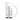 Front view of The Cactus Cooling Whip Dry Pipe, a clear glass pipe with a curved cooling whip attached.