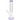 A straight-on view of the 16-inch Cali Cloud X water pipe, featuring a purple accent on the clear glass tube.