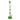 Tall, centered studio shot of the DankStop Triple Chamber Mushroom Perc Beaker Bong - 22 in. showing three stacked mushroom percs and green striped base.